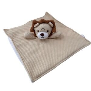 Dreamgro Lion Security Blanket Lovey Quilted Tan White Plush DH126-TP 12x12